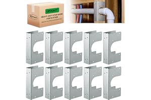 UPVONT Stud Shoes for 2X Studs, 16-Gauge Galvanized Stud Shoes, 6.25" Height, 1.5" Width, Fits Up to 2 3/8" OD Pipes – Thicke