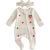 mlpeerw My First Easter Baby Girl Outfit Newborn Carrot Bunny Footie Jumpsuit Ruffle Zipper Romper Cute Easter Baby Clothes