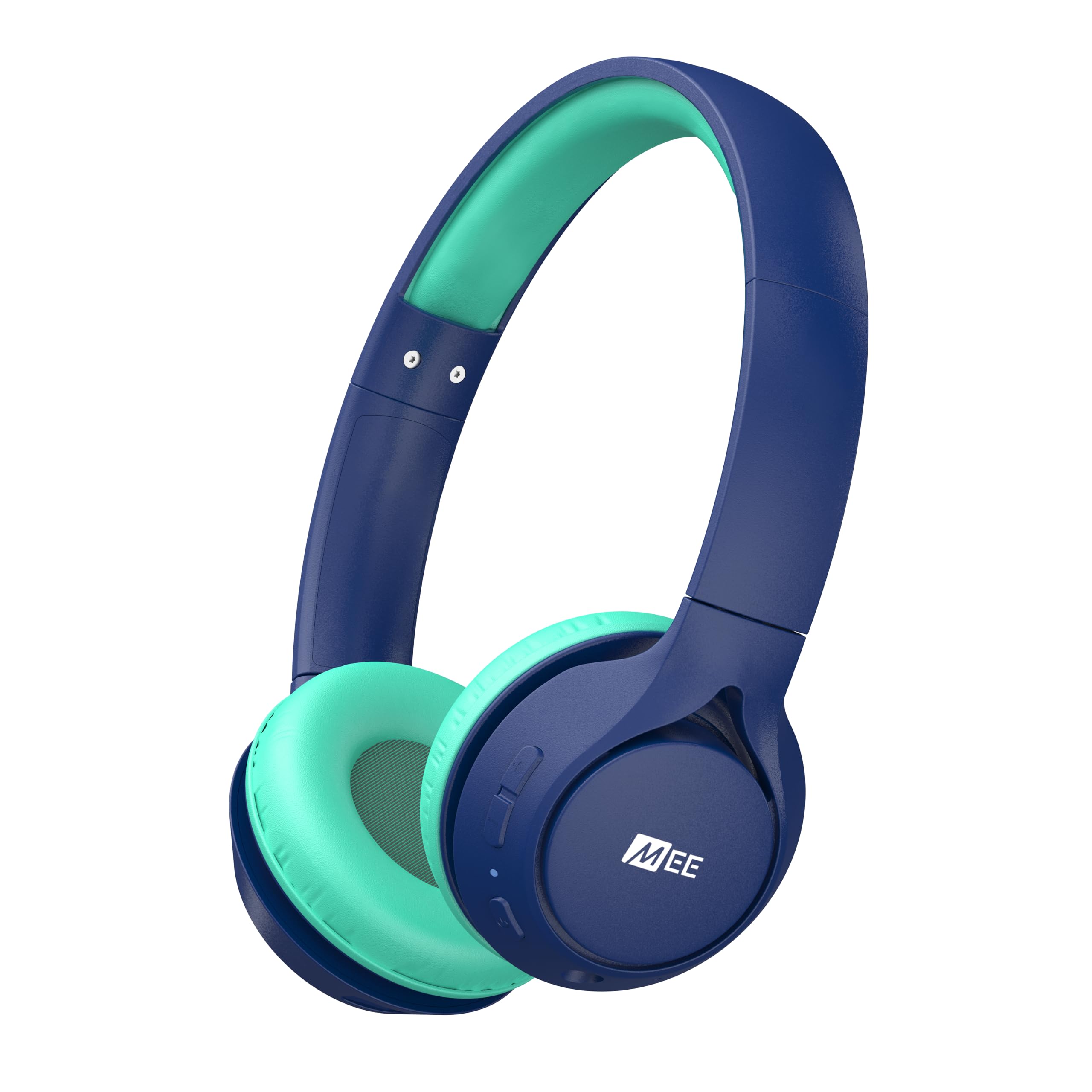 MEE audio KidJamz KJ45BT Children's Safe Listening Bluetooth Wireless Headphones with Volume Limiter & Microphone, Adjustable On-Ear Kids Headset for Online Learning/School/Travel/Tablet (Blue/Teal) — image 1