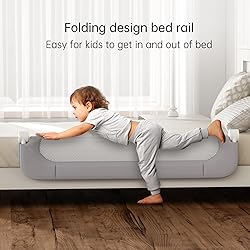 UPGOGO Folding Bed Rail for Toddlers,Baby Bed Rail