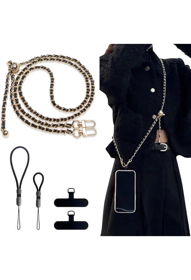 Amazon.com: Turkalla 2Pcs Pearl Phone Crossbody Lanyard and Wrist