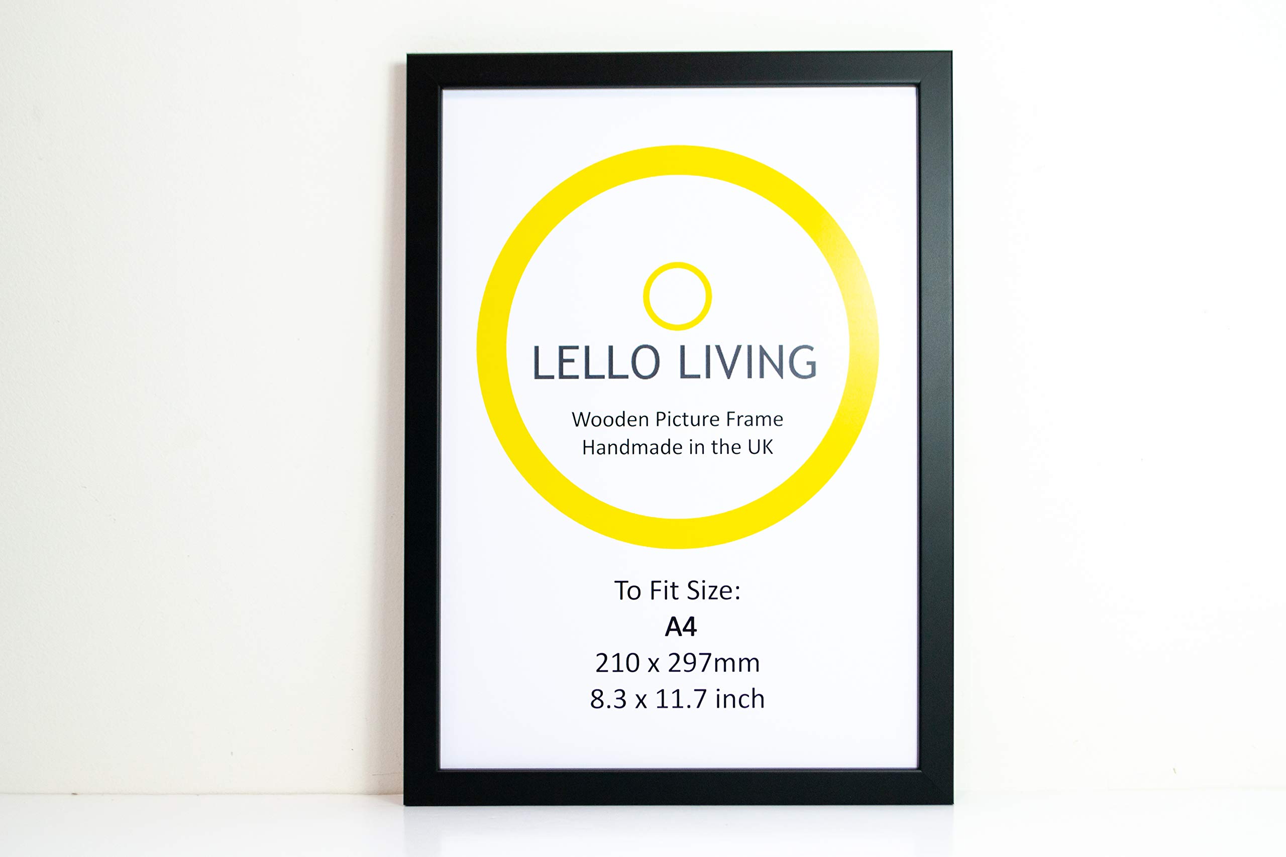 Black Wood Picture Frame, A5, A4, A3 Handmade in UK (A4)