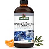 Natures Answer Liquid Magnesium Malate and Glycinate, 16 oz - Supports Healthy Bone and Muscle Function - Promotes Healthy Cardiovascular Function - Gluten-Free, Vegetarian, Vegan