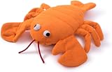 Petface Seriously Strong Plush and Rubber Lobster Dog Toy Orange