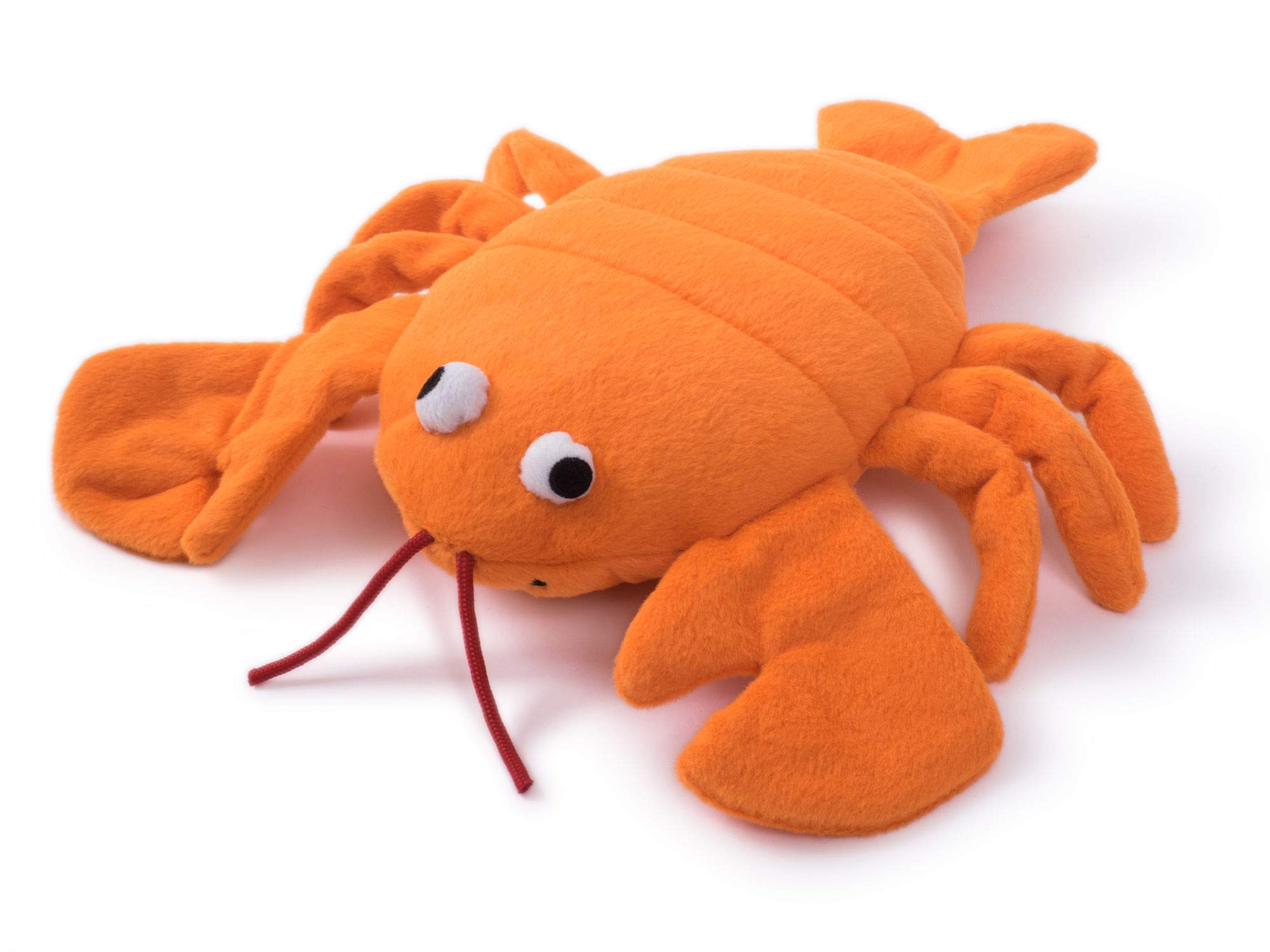 Petface (Seriously Strong by Petface) Plush and Rubber Lobster Dog Toy, Orange