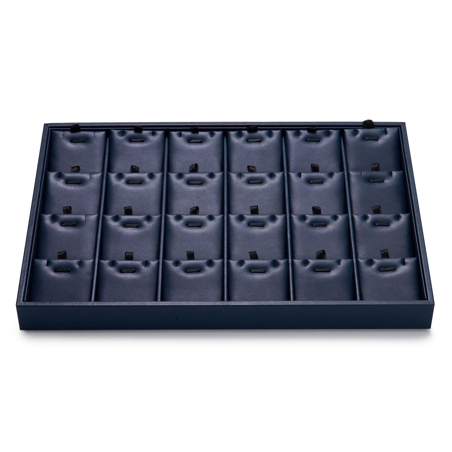 Oirlv PU Leather Jewellery Tray Stackable Jewellery Tray Jewellery Organiser Tray with Removable Inserts Cards for Necklace Display and Storage