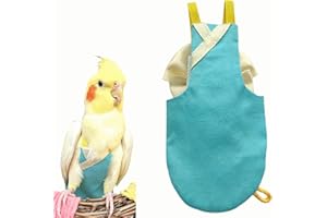 CXYYXF Bird Flight Suits Diapers, Parrot Flight Suits Diapers for Quaker Parakeets Cockatiels Flight Suits, Parrot Clothes (Blue,L)