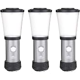 Cascade Mountain Tech 500-Lumen IPX4 Water-Resistant LED Flashlight Lantern with 3 Light Modes for Outdoor and Emergency Use - 3 Pack,Black