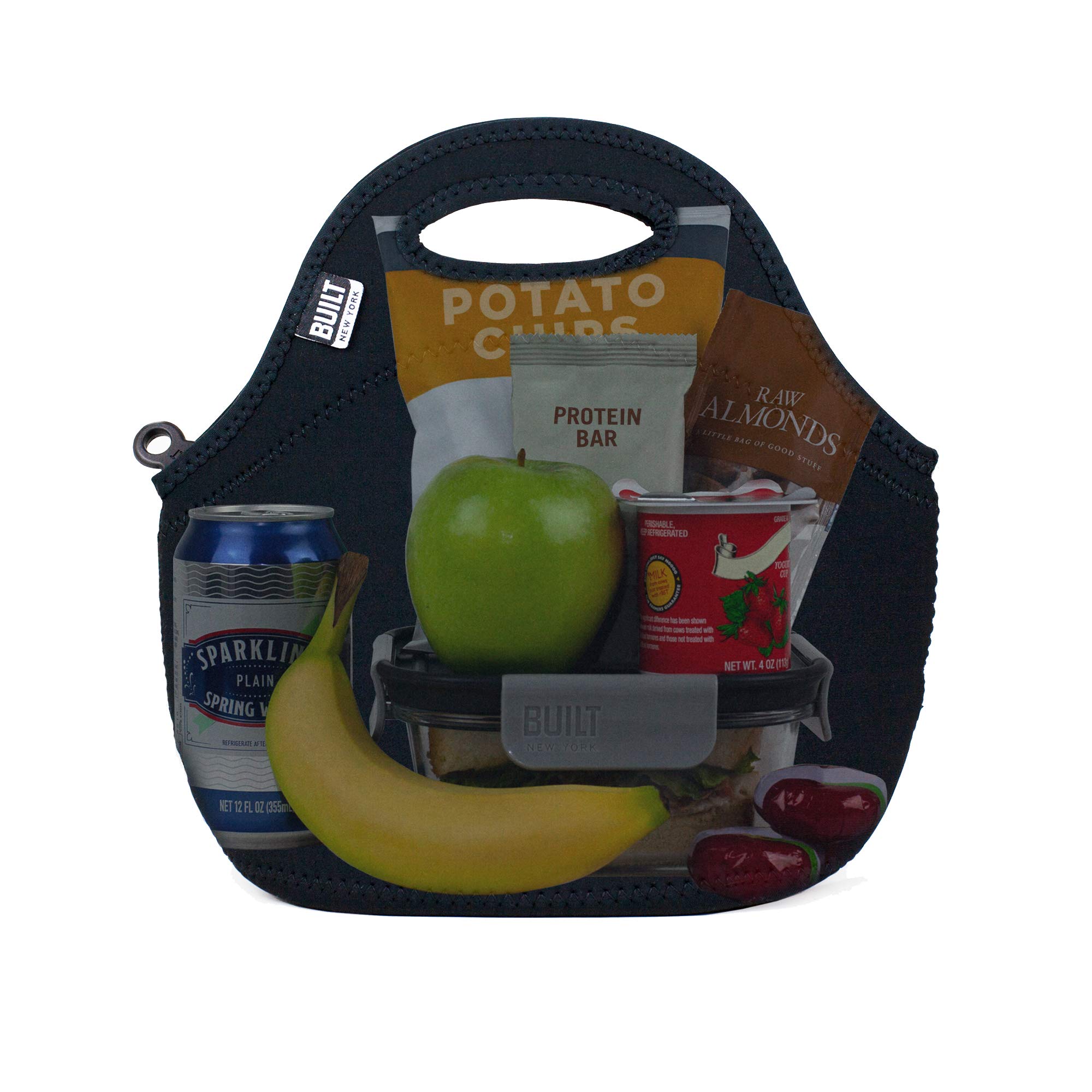 BUILT LB31BLK Gourmet Getaway Soft Neoprene Lunch Tote BagLightweight