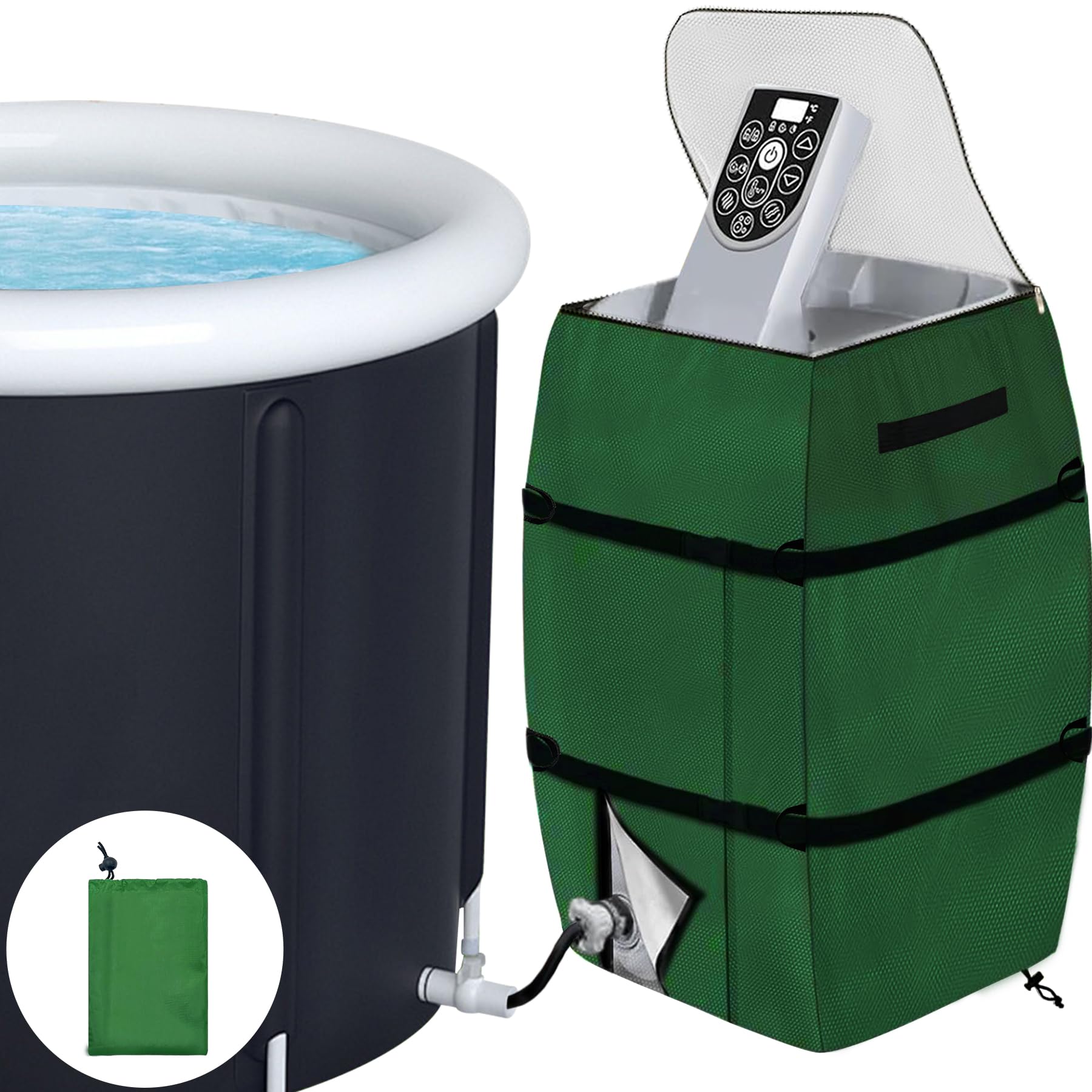 TZEKING Pump Cover Whirl-Pool, Spa Heat Pump Cover, Cover for Whirl-Pool Pump, Waterproof, Robust, Insulated, Dustproof Heating Pump Protective Cover, Suitable for Many Brands for Tub/Pool