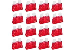 FUSELECHADA (40Pcs) 10 Amp Standard Automotive Fuse, 10A 12V 24V 32V Car Blade Fuses ATO APR ATS for Car/RV/Truck/SUV/Motorcycle/Boat