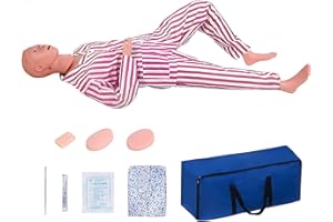 DSFGFRR Patient Care Medical Manikin, 5.24ft Life Size Medical Mannequin for Training Multifunction Nursing Training Mannequins for Students Nursing Education Teaching Medical Training Skills(Famale)