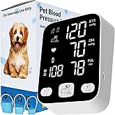 Dog Blood Pressure Monitor for Home Use Veterinary Cat/Pet Monitor for Vet Heart/Pulse/Vital/Health Automatic Digital BP Machine 3Cuff S/M/L/XL Size Dog Leg 3X199 Memory,Silent