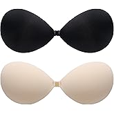 BALIWELL Adhesive Bra Push Up, Women Strapless Sticky Backless Dress Bras, Invisible Lifting Stick on Bra