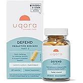Uqora Defend - Urinary Tract Health Supplement - Support Bladder Health & Cleanse Biofilm* with D-Mannose, Green Tea Extract, Turmeric Extract & More - Gluten-Free - 60 Capsules (30-Day Supply)