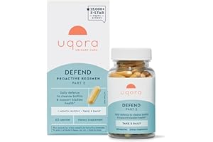 Uqora Defend - Urinary Tract Health Supplement - Support Bladder Health & Cleanse Biofilm* with D-Mannose, Green Tea Extract, Turmeric Extract & More - Gluten-Free - 60 Capsules (30-Day Supply)