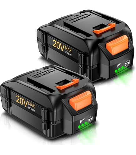 thumbnail image 2 of 4-Pack 20V 8.0Ah Lithium-Ion Batteries For Worx Tools – Compatible With WA3525, WA3575 2 of 6