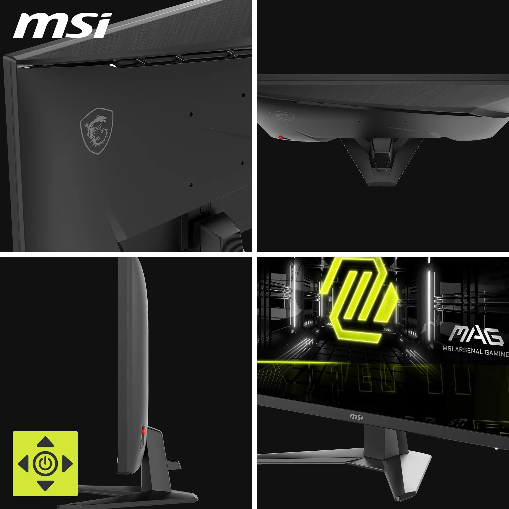 MSI MAG 272FDE, 24,5 Zoll, FHD,1920x1080, Gaming-Monitor, 200 Hz, 0,5 ms, HDR-fähig, AMD FreeSync Premium, augenschonend, AI Vision, HDMI 2.0b, DP 1.2a, rahmenlos, verstellbar, Vesa-Halterung, Schwarz 5