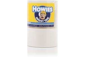 Howies Hockey Tape 5 Roll Pack of Hockey Tape - 3 Rolls of Clear Shin Pad Tape, and 2 Rolls of White Hockey Stick Tape
