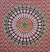 Popular Handicrafts Tapestry Wall Hanging Hippie Mandala Bohemian Hippy Intricate Indian Tapestries Bedspread 84x90 Inches (215cm x 230cm) Blue Orange