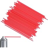 50pcs Spray Can Replacement Straws, 4.7in Spray Bottle Extension Straw | Red, Plastic, Tips Aerosol Sprayer Nozzle Extension Tubes, for Narrow Space Paint Lubricate