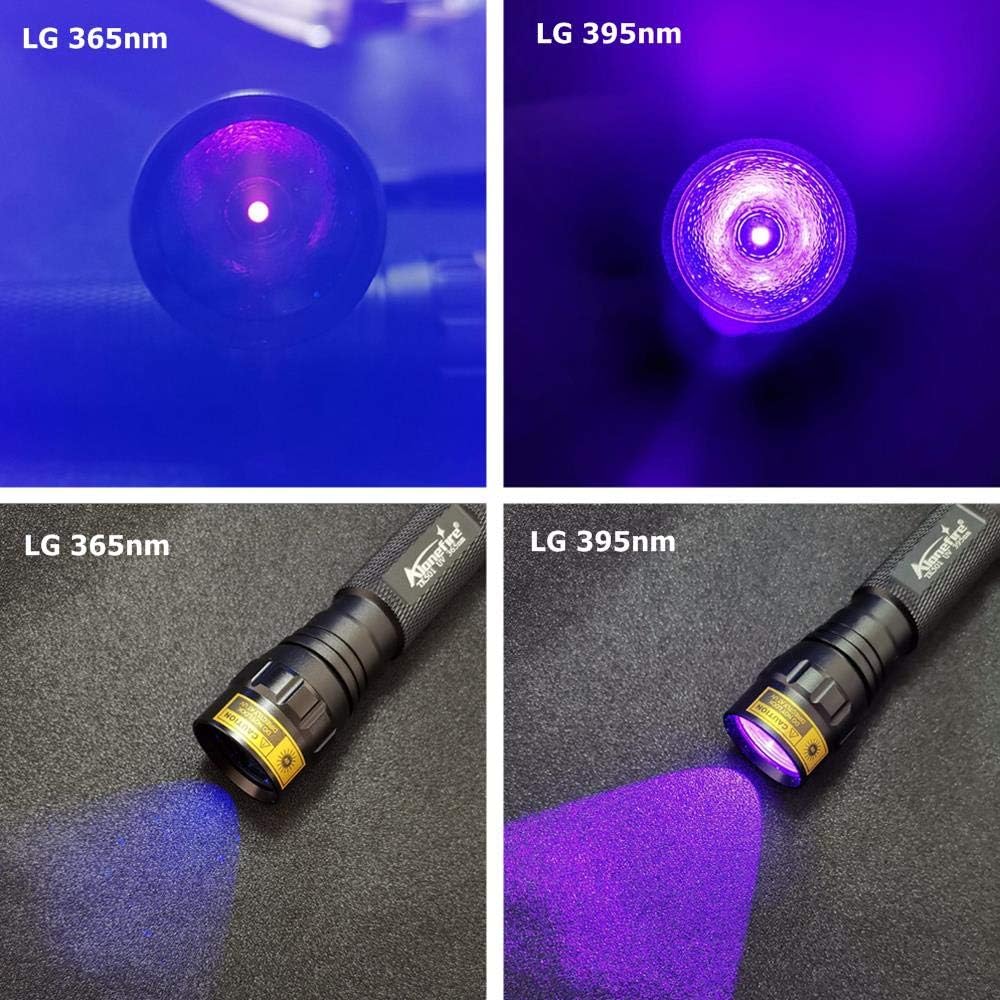 UV LED Black Light Handheld Flashlight Waterproof Flashlights with Filter Lens Lamp Rechargeable Batteries Blacklight Detector for Spot Carpet Pet Urine Stain Catch, Resin Glue Curing Light - - 