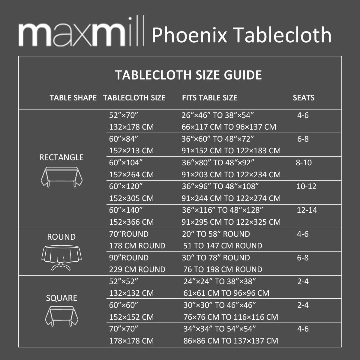 maxmill Jacquard Table Cloth Swirl Pattern Spillproof Wrinkle Resistant Oil Proof Heavy Weight Soft Tablecloth for Kitchen Dinning Tabletop Decoration Outdoor Picnic Rectangle 52 x 70 Inch Light Grey: Kitchen & Dining
