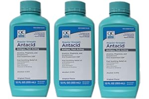 Quality Choice (Pack of 3) Regular Strength Antacid Liquid Original Flavor 12 Oz