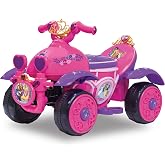 Kid Trax Toddler Disney Princess Electric Quad Ride On Toy, Kids 1.5-3 Years Old, 6 Volt Battery and Charger Included, Max Weight 45 lbs, Princess Pink