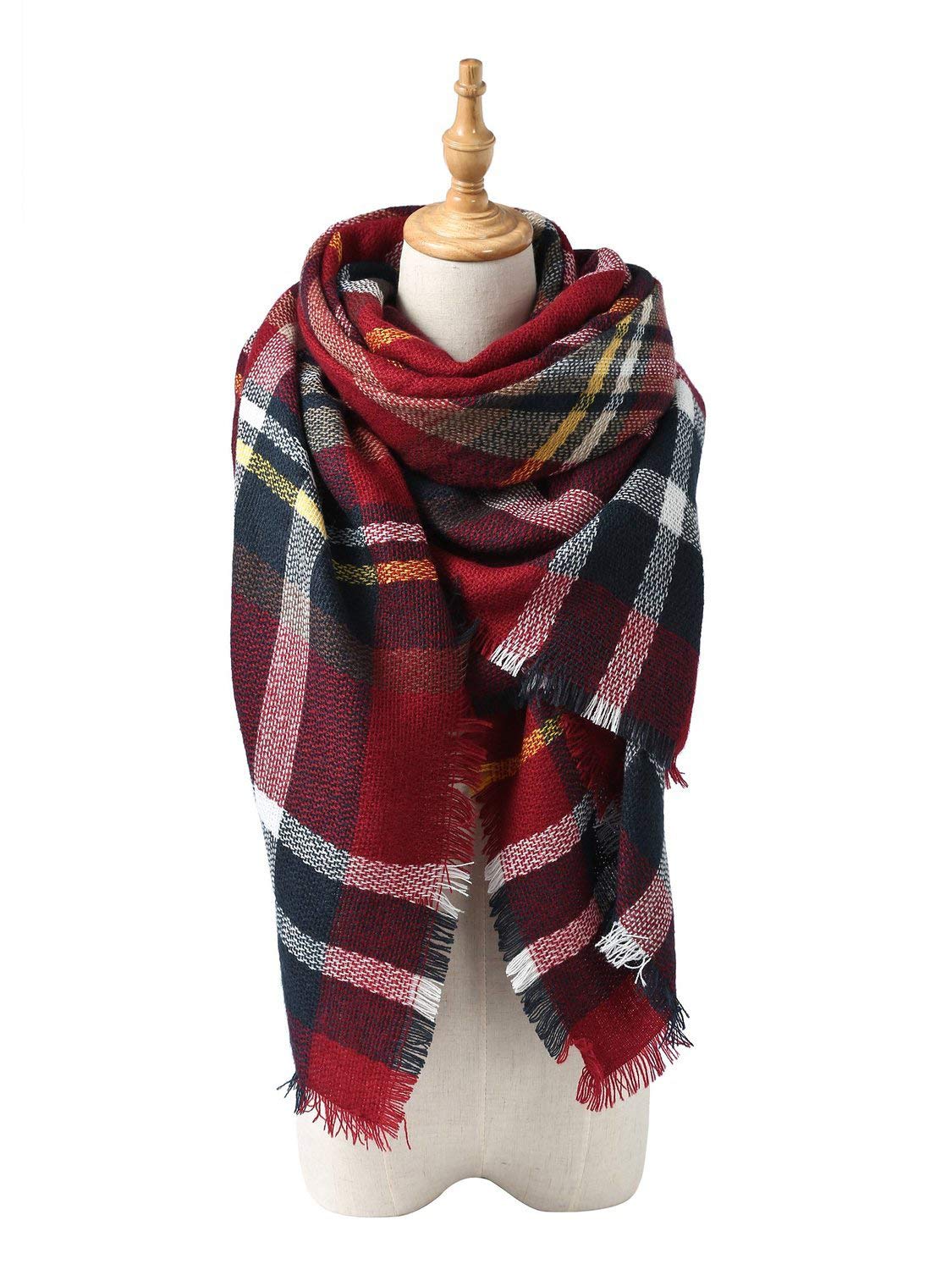 Women's Plaid Scarf, Cozy Winter Wrap Oversized Large Thick Shaw Women's Plaid Scarf, Cozy Winter Wrap Oversized Large Thick Shaw