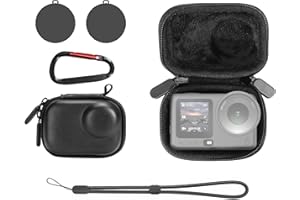 AMAZEAR Carry Case for DJI OSMO Action 6 Accessories, Action6 Portable and Compact Travel Bag Hard Leather Case with Soft Inn