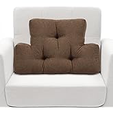 TANYOO Back Pillow for Recliner Lumbar Support Pillow Soft and Fluffy Back Support Cushion Thick Lumbar Cushion for Chairs, Recliners,Sofa, Couch and Bed for Pain Relief Brown