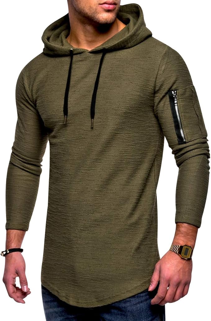 Hoodies for Men Oversized Long Hoodie Mens Hooded Sweatshirts Sports ...