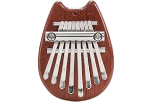 YISINAR Mini Kalimba Thumb Piano 8 Keys,Wooden Finger Thumb Piano with Lanyard, Women Men Gifts,Kalimba Instruments,Exquisite Marimba Musical Accessory,Piano Music Lover Birthday Mothers Day Gifts