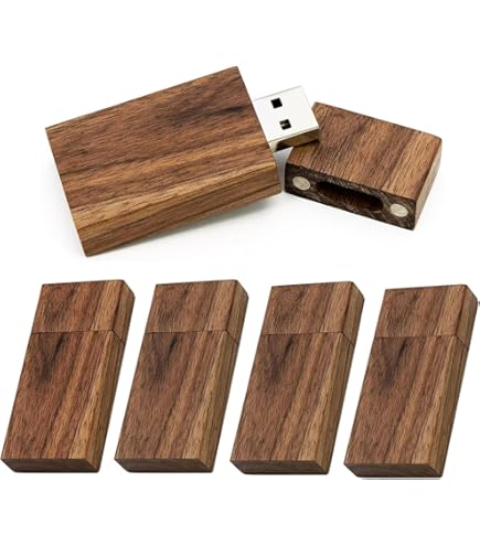 10-Pack Maple Wood USB Flash Drives 2GB With Wooden Box - USB 2.0/3.0 Compatible