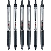 PILOT Precise V5 RT Retractable Rollerball Pens, 0.5mm, Black, 6-Pack | Writing made smooth, retractable ink pens for writing