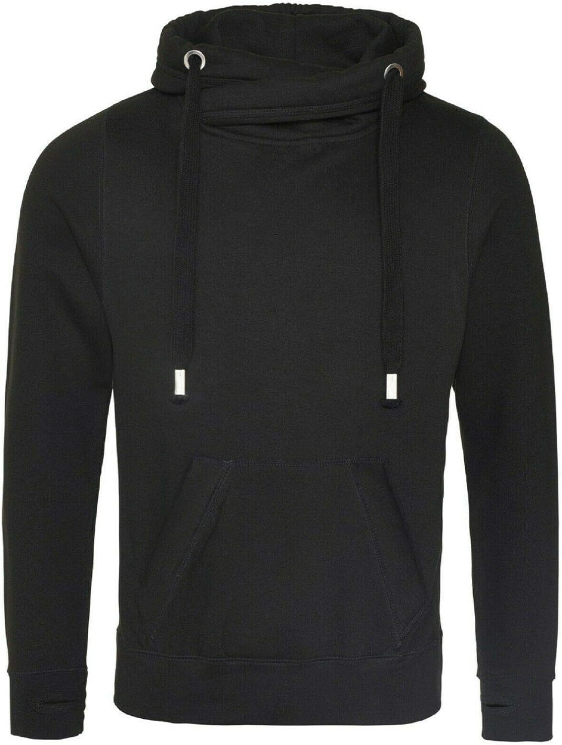 AWDis Mens Cross Neck Hoodie Sports Jumper Pullover Hooded Sweatshirt