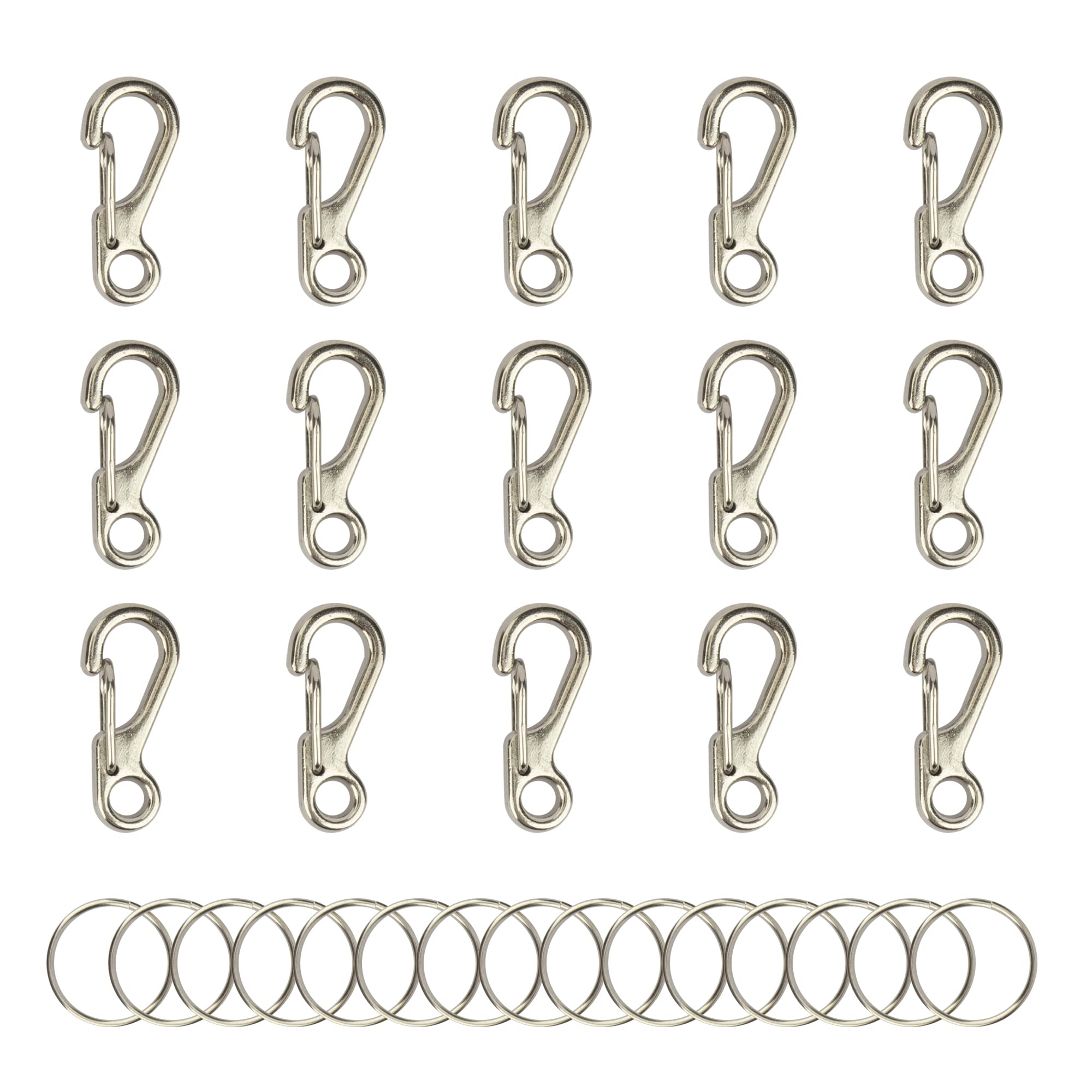 Photo 1 of SWATOM Small Mini Carabiner Clip Tiny Spring Snap Hook Keychains Micro Carabiners for Paracord EDC Alloy Key Rings Outdoor Hiking Fishing Camping Backpack Accessories