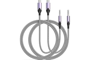 WAMAXLINK Aux Cord for iPhone 15, 2 Pack [Apple MFi Certified] 3.3ft USB Type C to 3.5mm Headphone Aux Audio Jack Cable Car Stereo Cord for iPhone 15/15 Plus/15 Pro/15 Pro Max,iPad Pro,Galaxy S23 S22 S21 Ultra