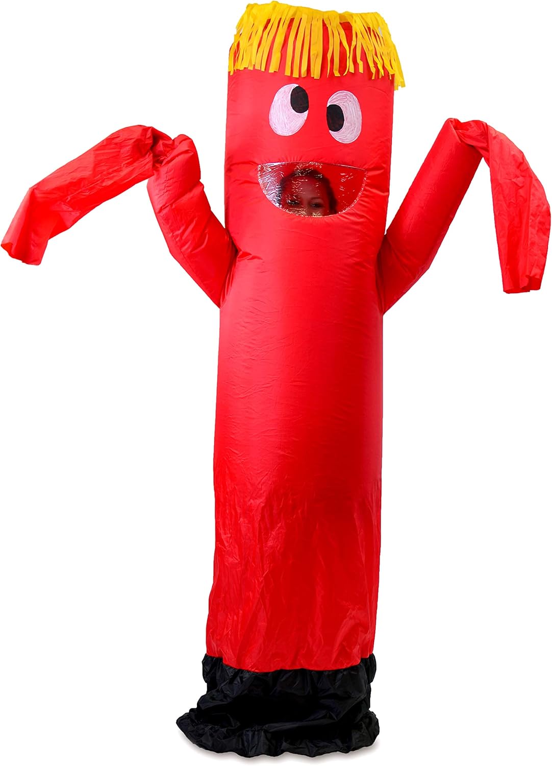 Spooktacular Creations Inflatable Costume Tube Dancer Wacky Waiving Arm Flailing Halloween Costume Adult Size (Red): Clothing