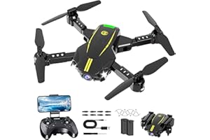 SOZUN Drone with Camera for Kids1080P HD FPV Foldable Drone for Adults & Beginners, Mini Drone for kids, RC Quadcopter with 2 Batteries, Gravity Control, One Key Take Off/Land, 360° Flip, Waypoint Fly