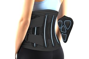 DOKIBI Back Brace for Lower Back Pain Relief,Lumbar Waist Support for women,Lower Back with 3D Lumbar Pad for Work Sports Sciatica, Scoliosis(Black，XL)