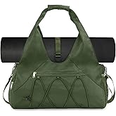 Forestfish Gym Bag For Women With Yoga Mat Holder & Shoe Compartment & Wet Dry Storage Pocket & Adjustable Strap