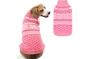 SCENEREAL Dog Sweaters for Small Medium Dogs - Soft, Warm Turtleneck Small Dog Sweater, Ugly Knit Dog Christmas Outfits for Dachshund, Chihuahua, Pug, Yorkie,Winter Pet Clothes Male Female