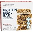 WonderSlim Meal Replacement Protein Bar, Cinnamon, 15g Protein, 20 Vitamins & Minerals, Gluten Free (7ct)