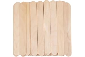 Hedume 600 Pack Large Wide Wax Sticks, Wood Wax Spatula Applicator, Body Hair Removal Craft Sticks Applicator Spatula