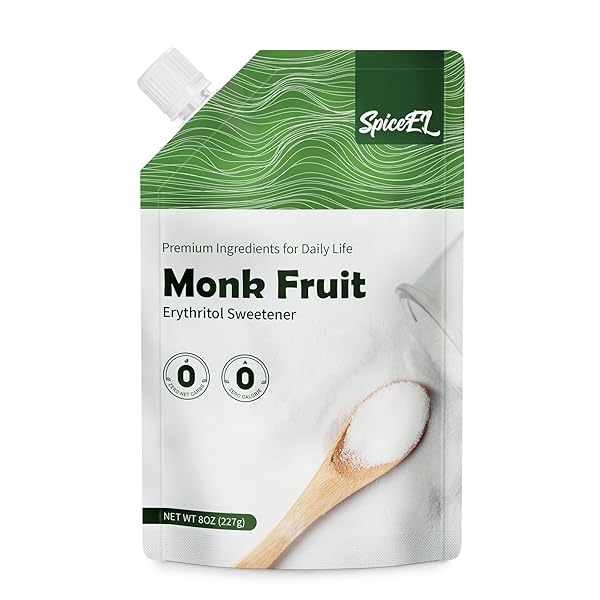 SPICEEL MONK FRUIT SWEETENER WITH ERYTHRITOL – WHITE...