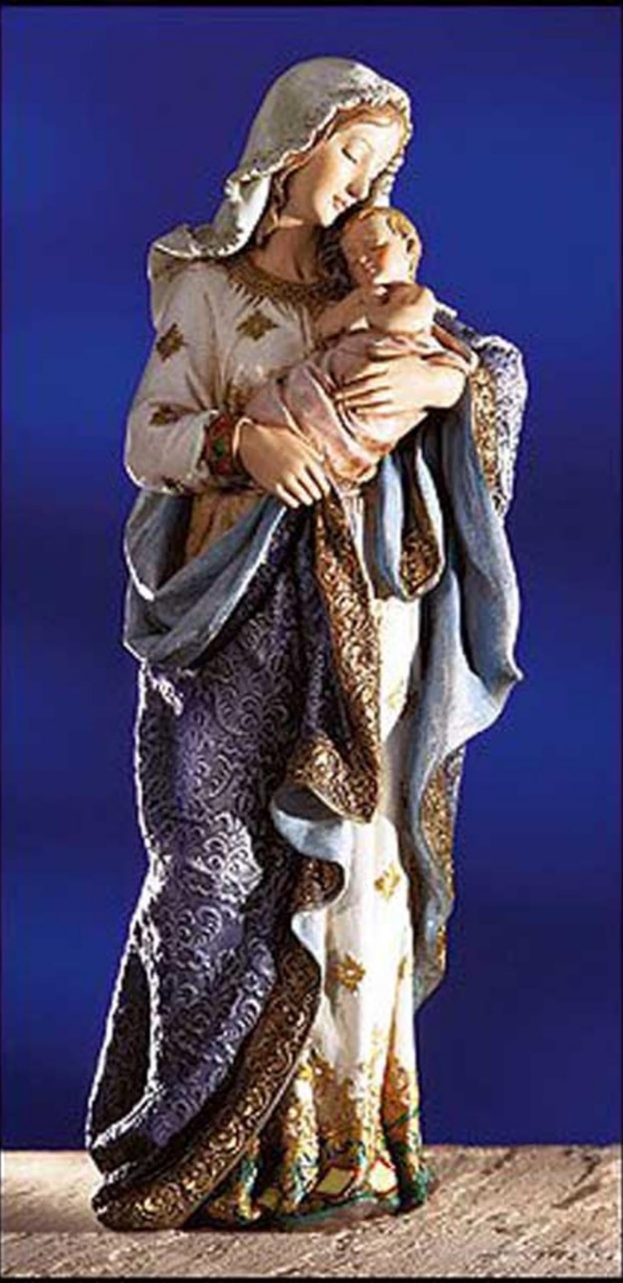 Photo 1 of Avalon Gallery Ave Maria Collection Figurine Hand Painted Catholic Resin Statue, 23.25-Inch, Madonna & Child Figurine