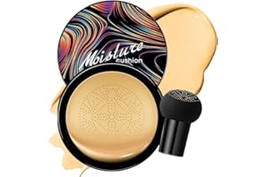 OETUIOW Mushroom Head Air Cushion CC Cream - New Upgraded BB Cream Face Makeup Foundation for Mature Skin Moisturizing Concealer Brighten Long-Lasting, Colored Packaging (Buff Beige, 3.21 Ounce (Pack of 1))