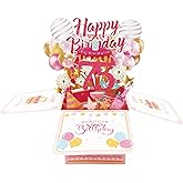 Asmallgf Happy 75th Birthday 3D Card for Mom Grandma, Best Gifts for 75 Years Old Women Female, Unique 75 Bday Decorations for Best Friends